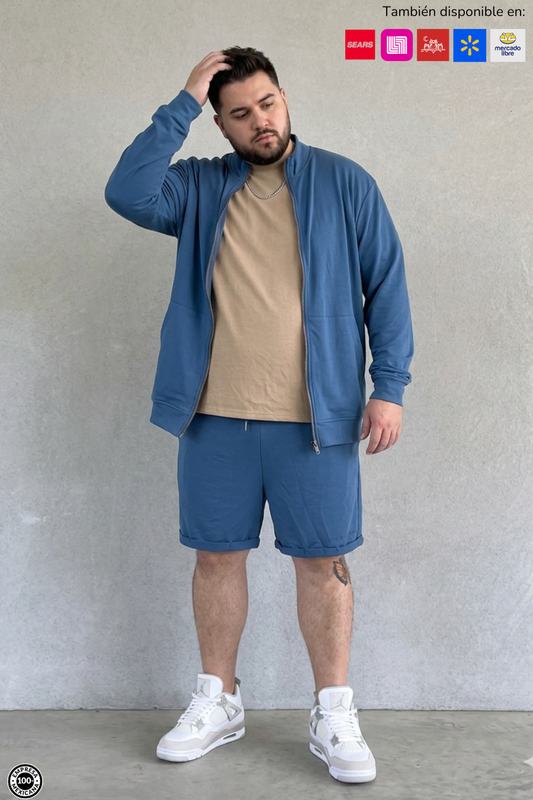 Conjunto Deportivo con Short- Hombre Plus Size