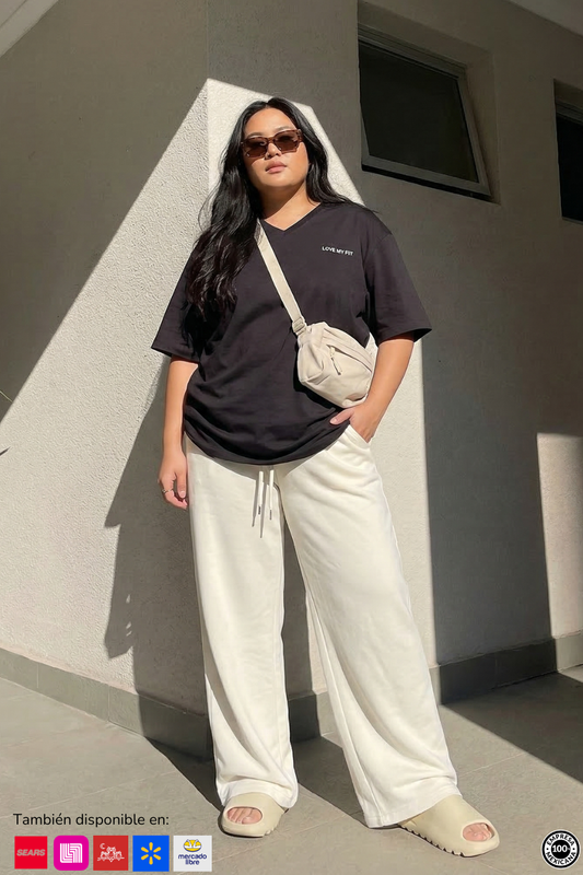 Playera Básica Cuello V Para Mujer Plus Size