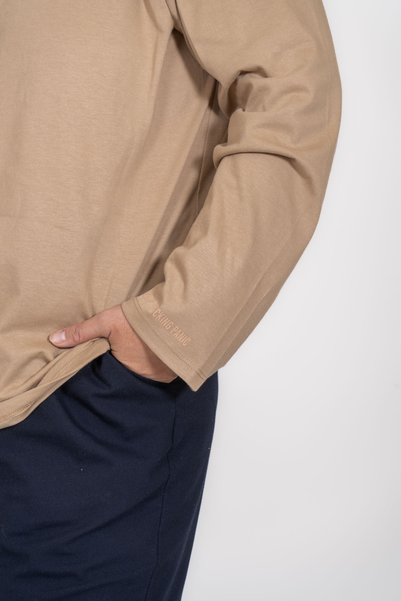 Playera Básica Cuello Redondo Manga Larga Para Hombre - Love My Fit