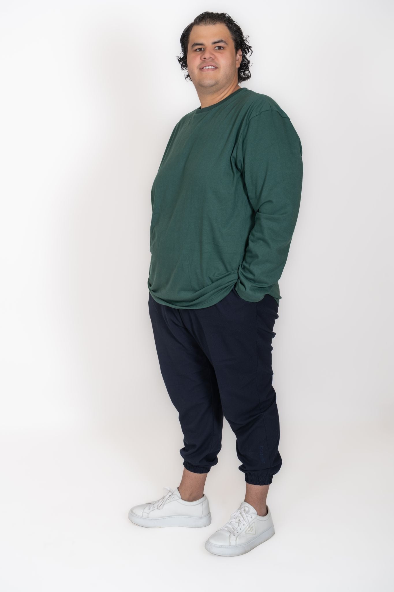 Playera Básica Cuello Redondo Manga Larga Para Hombre - Love My Fit